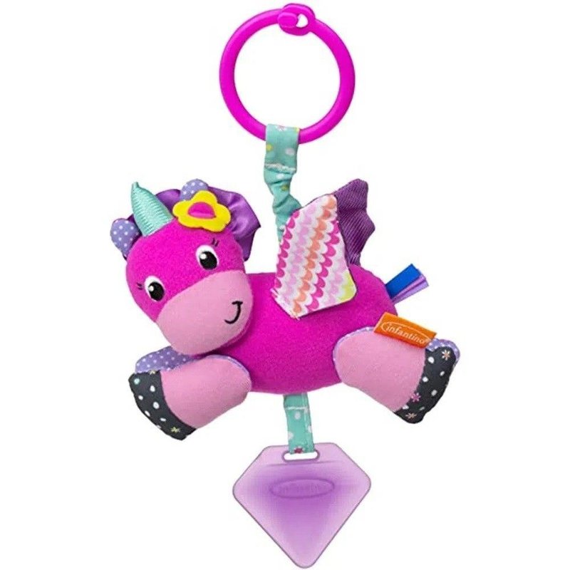 mobile com mordedor unicornio rosa infantino 1504742300