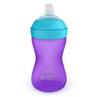copo de transicao philips avent my grippy com bico de silicone 300ml roxo 01