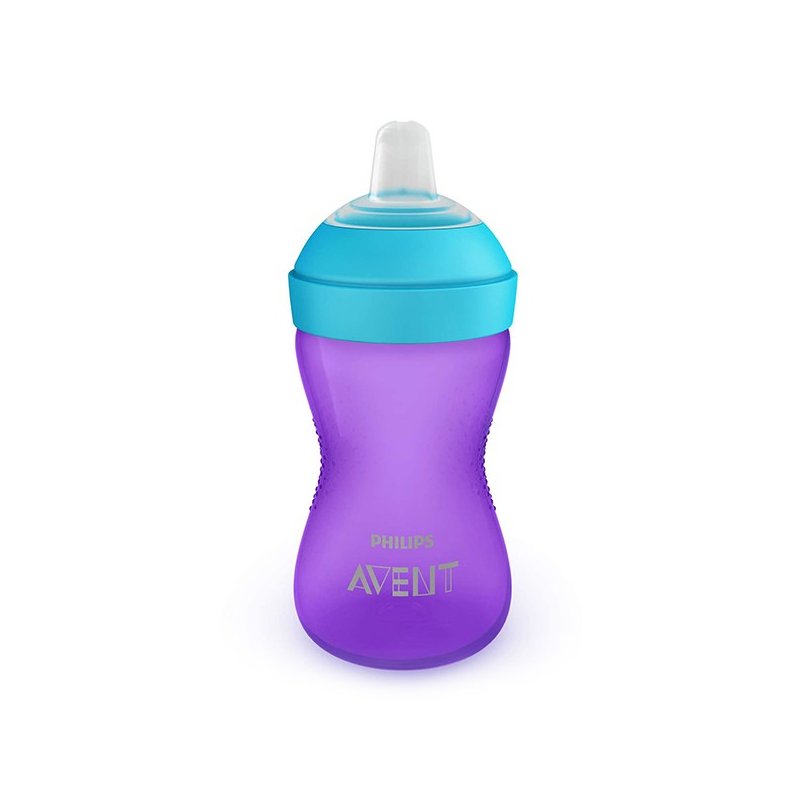 copo de transicao philips avent my grippy com bico de silicone 300ml roxo 01