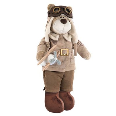 urso de pelucia bochecha aviador antigo 3 1