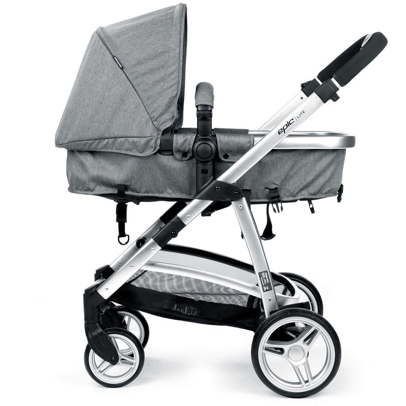Lateral Moisés com Capota Carrinho de Bebê Infanti Epic Lite Grey Steel