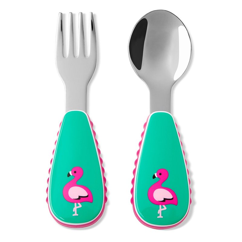 kit de talheres zoo skip hop encanto enxovais flamingo