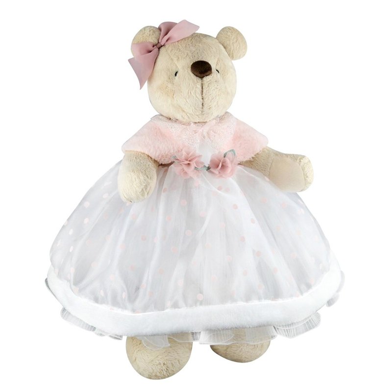 ursa de pelucia silvia polito kikinha encanto enxovais delicate poa barra branca