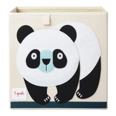 cesto organizador 3 sprouts quadrado encanto enxovais panda
