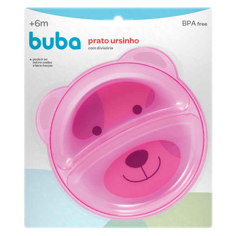 prato ursinho buba com divisorias encanto enxovais rosa 04