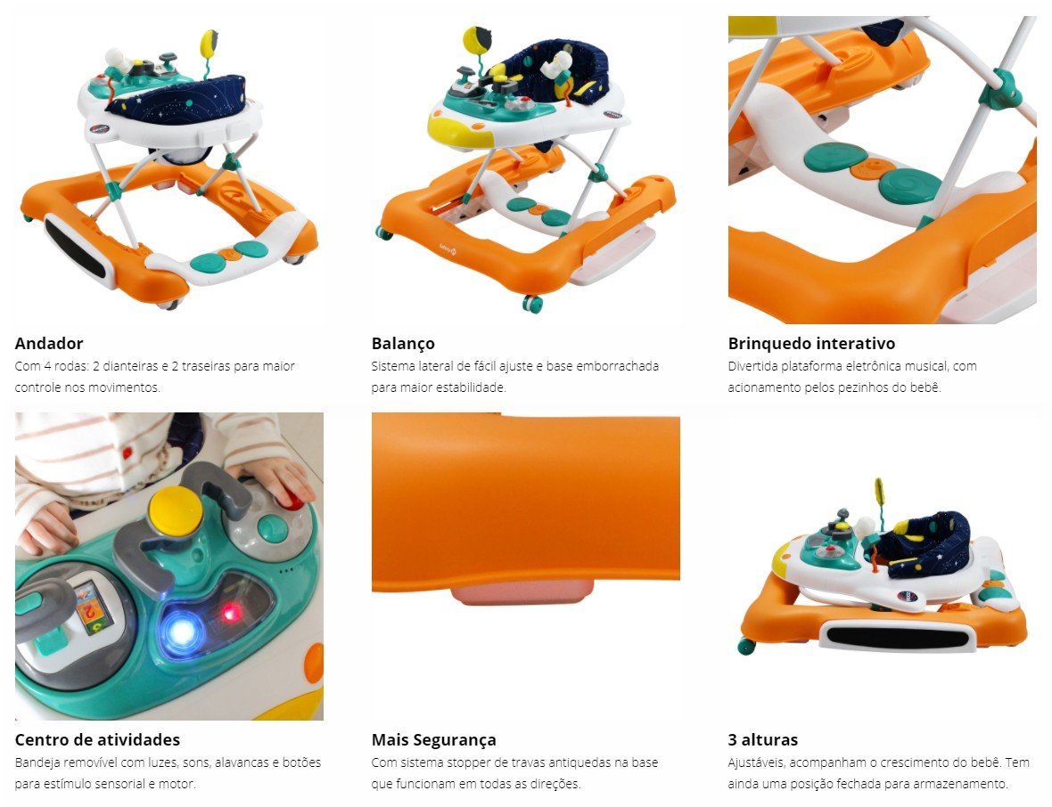 imagem descricao andador safety 1st spacewalker 3 em 1