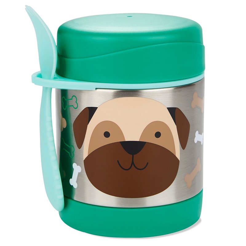 pote termico com talher zoo encanto enxovais skip hop cachorro pug 01