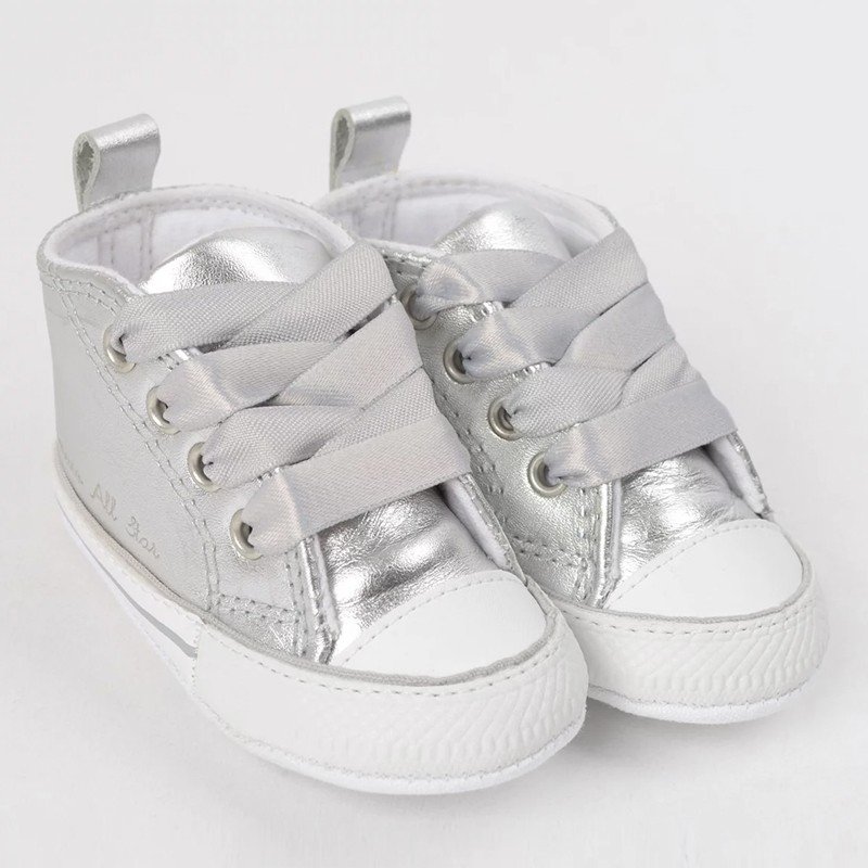 Tenis Converse All Star Chuck Taylor My First All Star Laces Prata