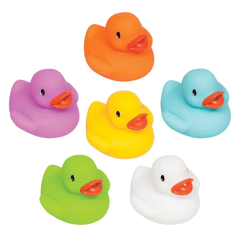 Bichinhos de Borracha para Banho Buba 6 unidades Patinhos Coloridos