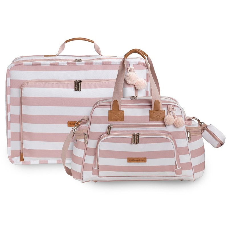 kit mala maternidade vintage bolsa maternidade everyday masterbag baby brooklyn rosa