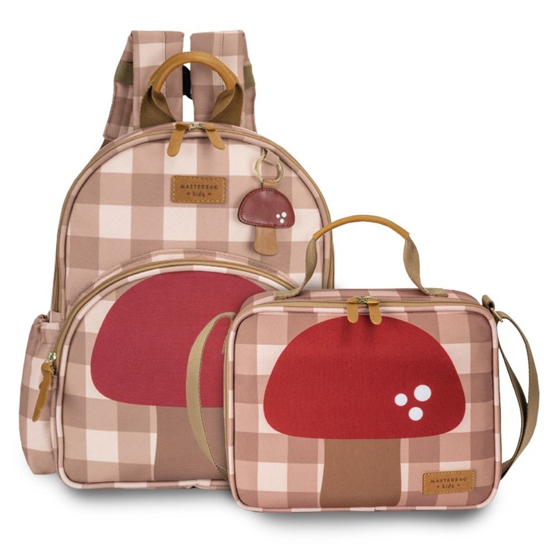 kit mochila infantil kids lancheira termica infantil masterbag baby cogumelo
