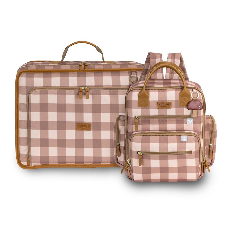 kit mala maternidade vintage mochila maternidade urban masterbag baby cogumelo