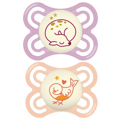 chupeta mam perfect night 0 6 meses embalagem dupla rosa