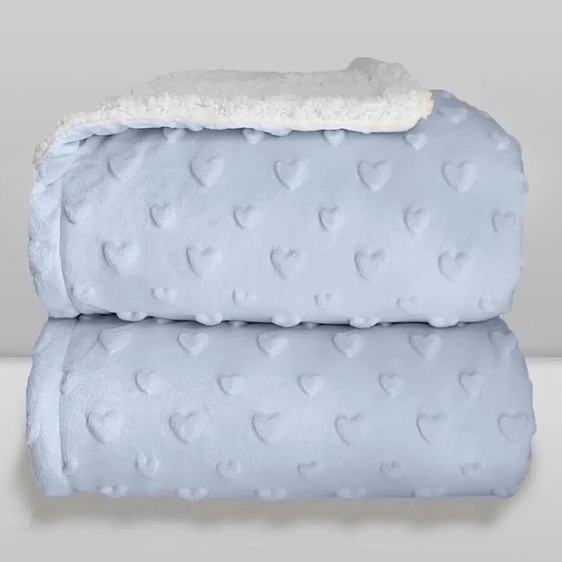 cobertor laco bebe plush com sherpa hearts azul 01