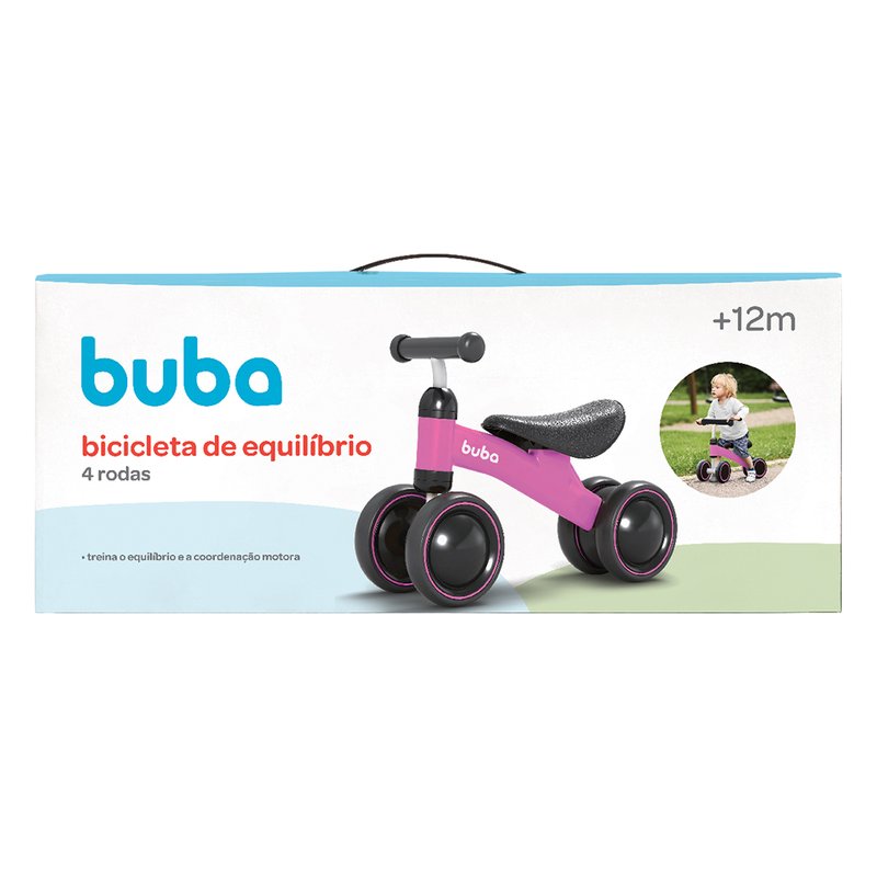 bicicleta de equilibrio buba 4 rodas rosa 05