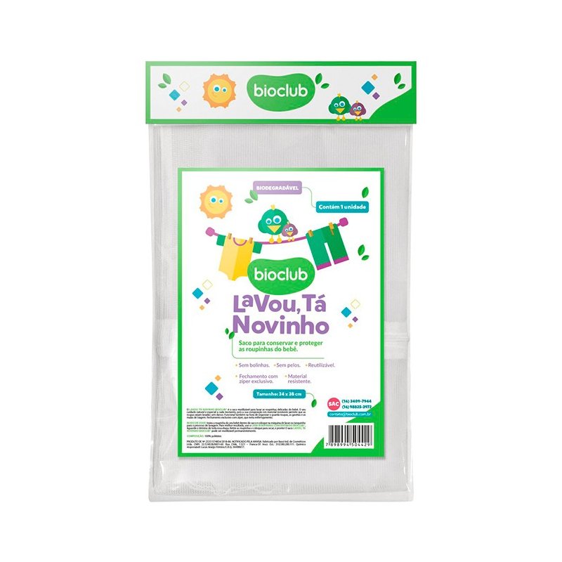 sacos para lavar roupa bioclub lavou ta novinho 40 x 33cm 01