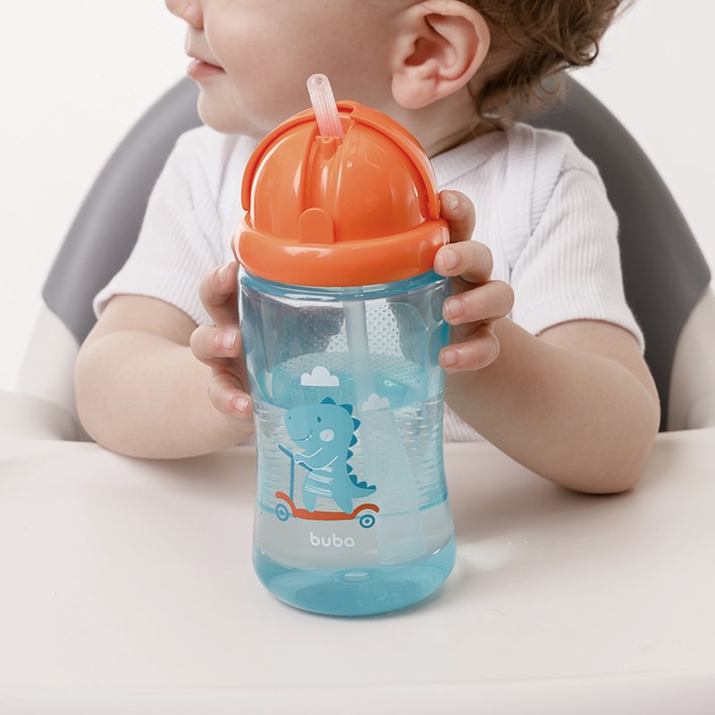 garrafinha buba com canudo 400ml 12m dino rosa 04