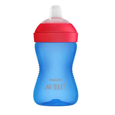 copo de transicao philips avent my grippy com bico de silicone 300ml azul 01
