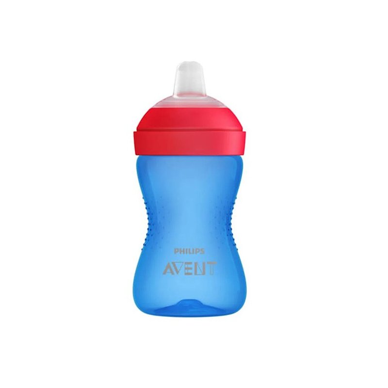 copo de transicao philips avent my grippy com bico de silicone 300ml azul 01