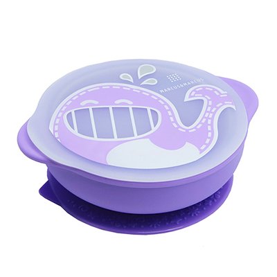 tigela infantil marcus e marcus em silicone com succao e tampa 450ml 12m 01