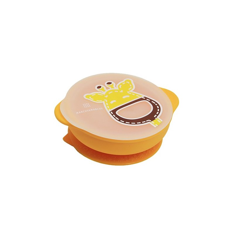 tigela infantil marcus e marcus em silicone com succao e tampa 450ml 12m 05