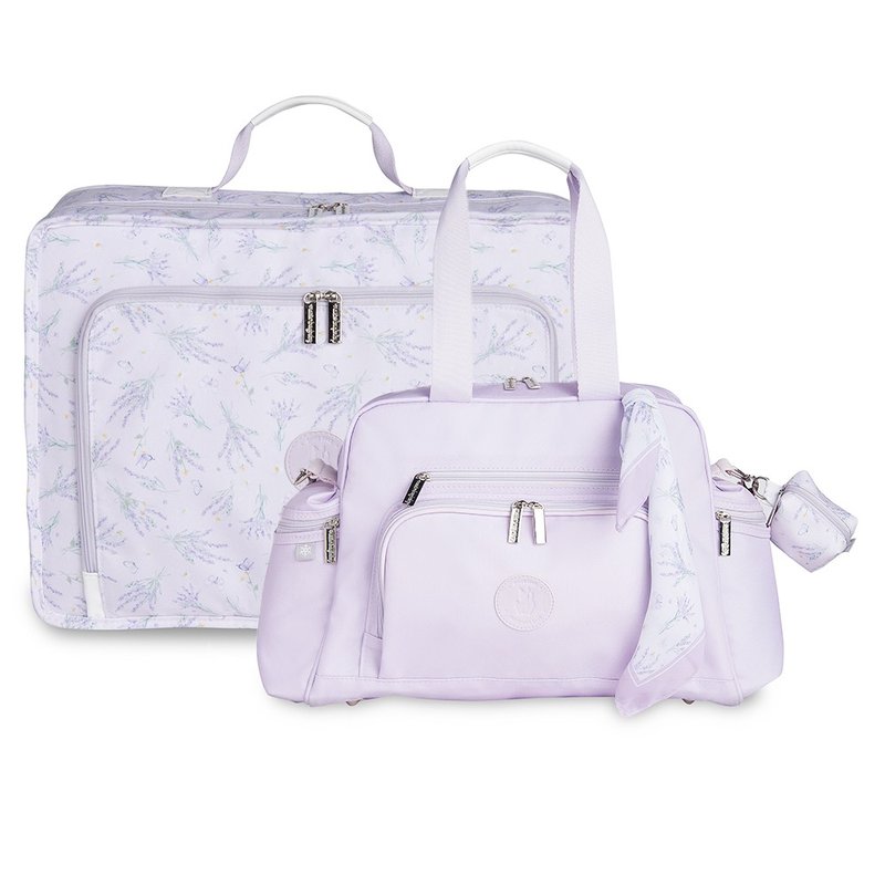 kit mala maternidade vintage bolsa maternidade everyday masterbag baby lavanda