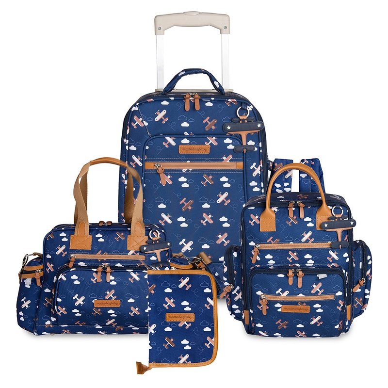 kit mala com rodinhas bolsa everyday mochila urban porta carteira de vacinacao masterbag baby 1