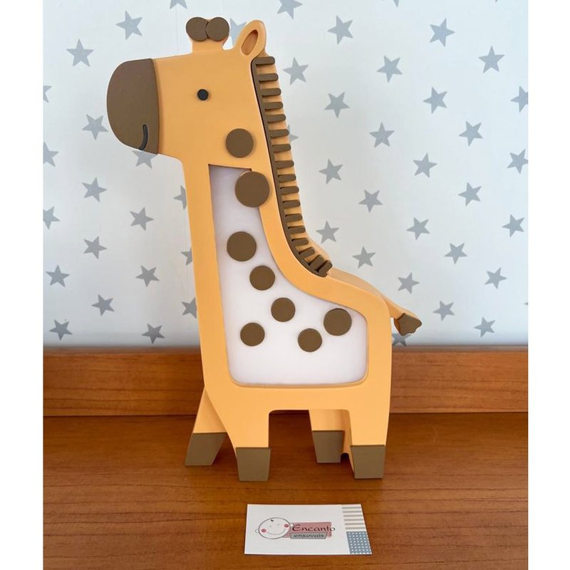 luminaria rgb rh baby kids colorido com bateria recarregavel girafa