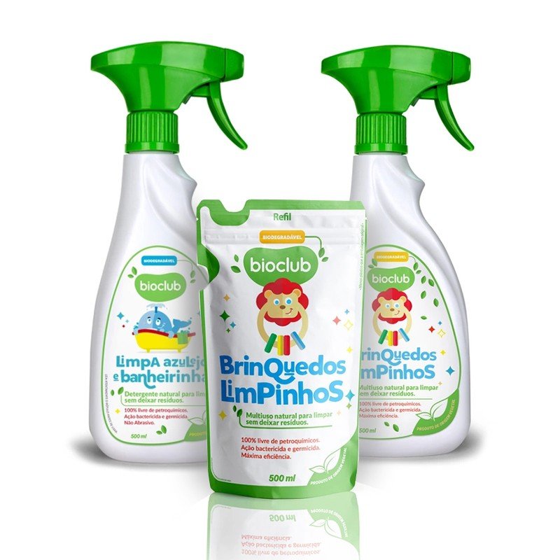 kit brinquedos limpinhos refil limpa azulejos e banheirinhas bioclub 01