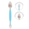 colher infantil buba 2 em 1 silicone e inox 6m 07