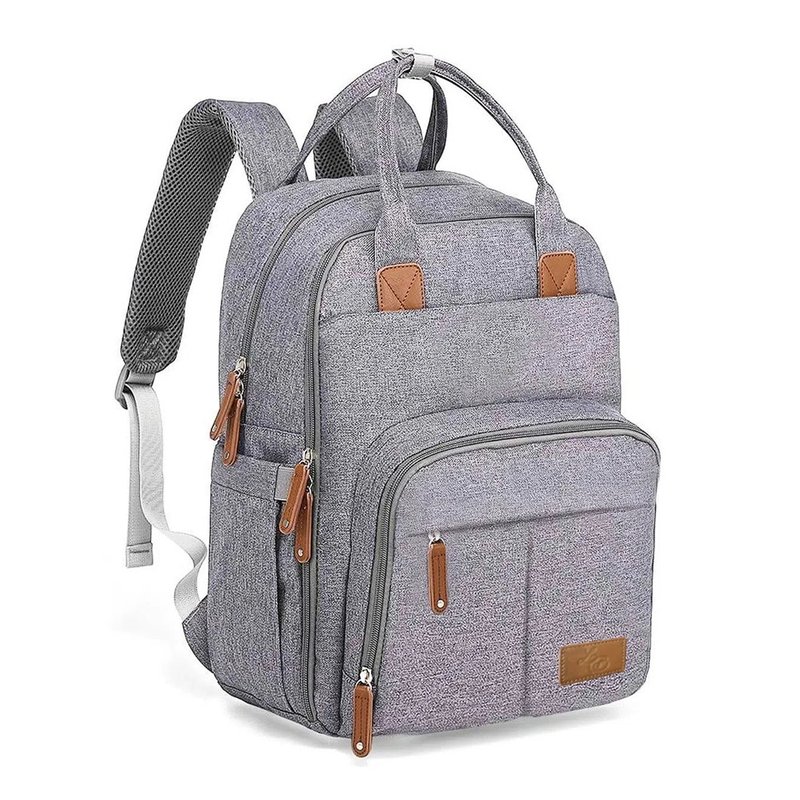 mochila de maternidade donna laco bebe lb alice cinza claro 01