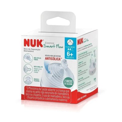 bico de mamadeira nuk essence silicone smart flow 6m fluxo medio 01