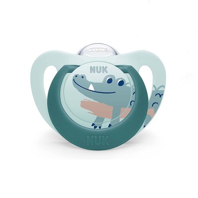 Chupeta NUK Star Silicone Soft Flex Crocodilo