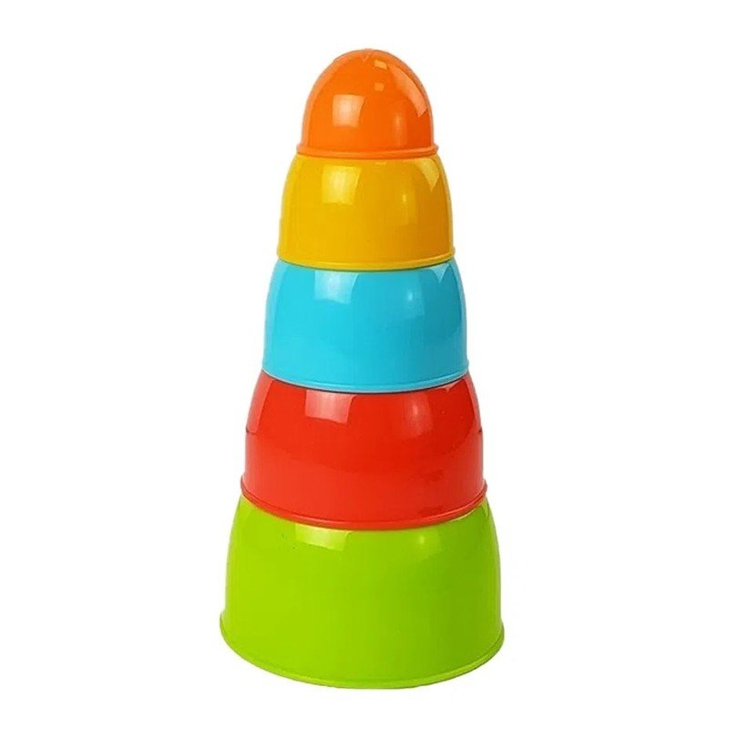 brinquedo conjunto de potinhos multikids empilha empilha 12m unico 01
