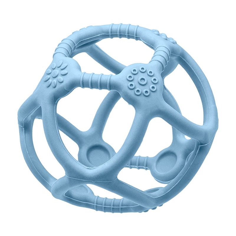 01 mordedor bola buba em silicone 4m azul