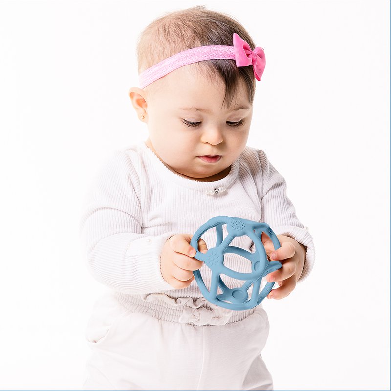 03 mordedor bola buba em silicone 4m azul