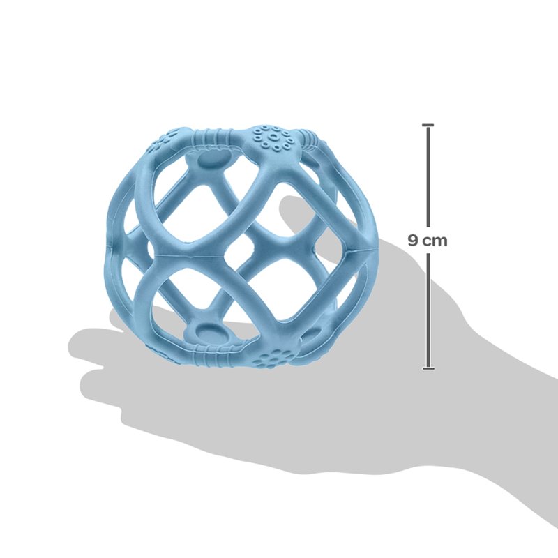 04 mordedor bola buba em silicone 4m azul