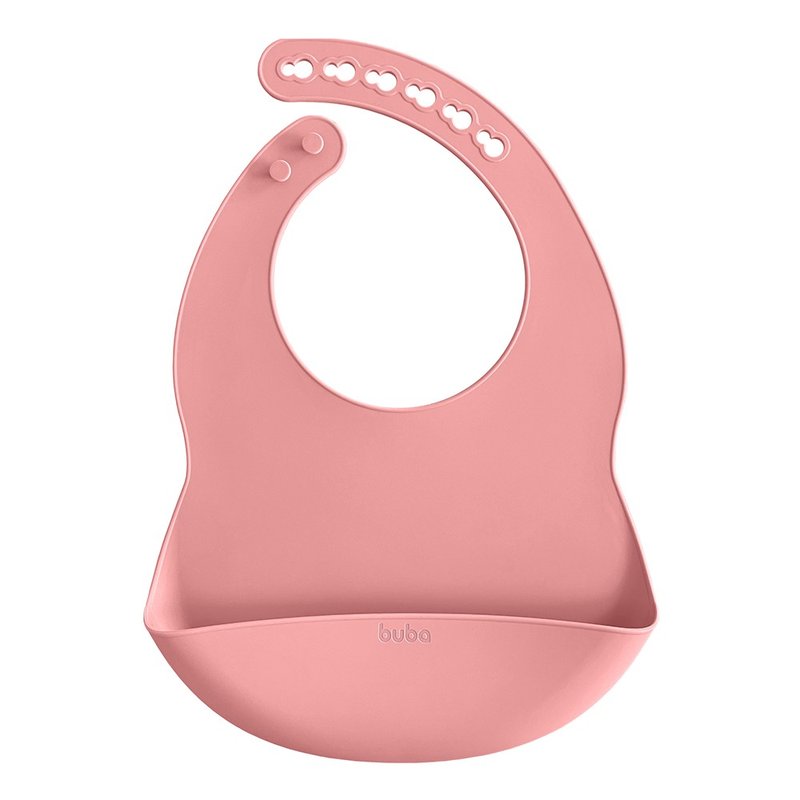 01 babador de silicone buba com pega migalhas fecho ajustavel 3m azul