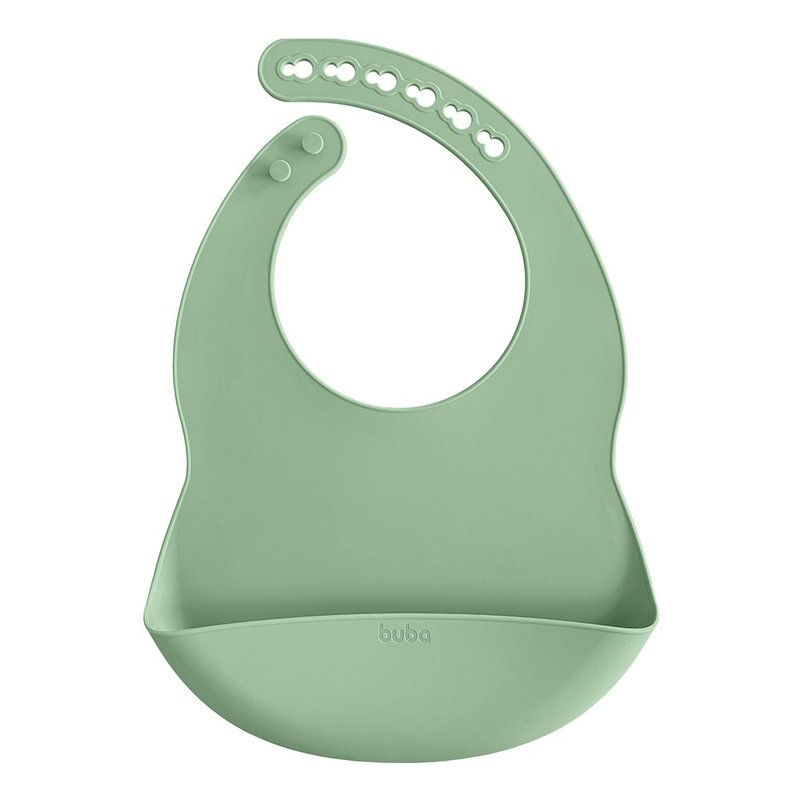 05 babador de silicone buba com pega migalhas fecho ajustavel 3m azul