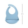 12 babador de silicone buba com pega migalhas fecho ajustavel 3m azul