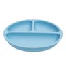 02 prato infantil buba em silicone com divisorias e ventosas 6m azul