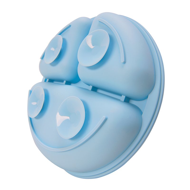 04 prato infantil buba em silicone com divisorias e ventosas 6m azul