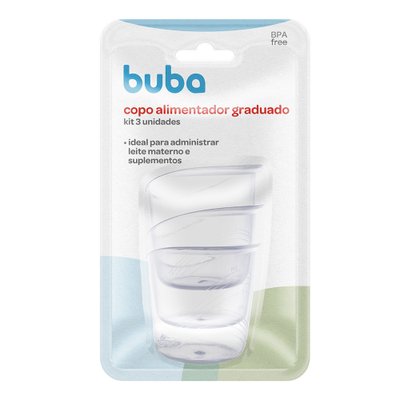 01 copo alimentador graduado buba 3 unidades unico