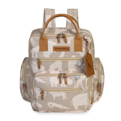 01 mochila maternidade masterbag baby urban safari caqui