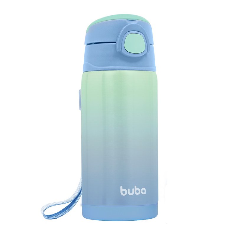 07 garrafinha inox buba com parede dupla termica 400ml 3 rosa e azul