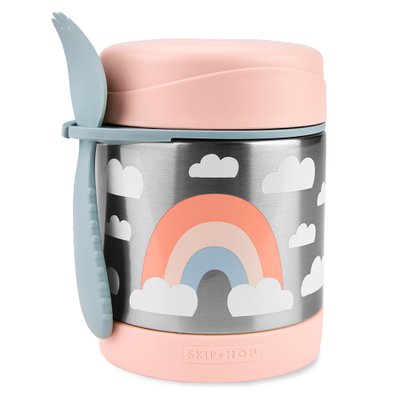 01 pote termico com talher skip hop spark style 325ml arco iris