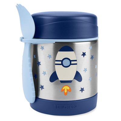 04 pote termico com talher skip hop spark style 325ml arco iris