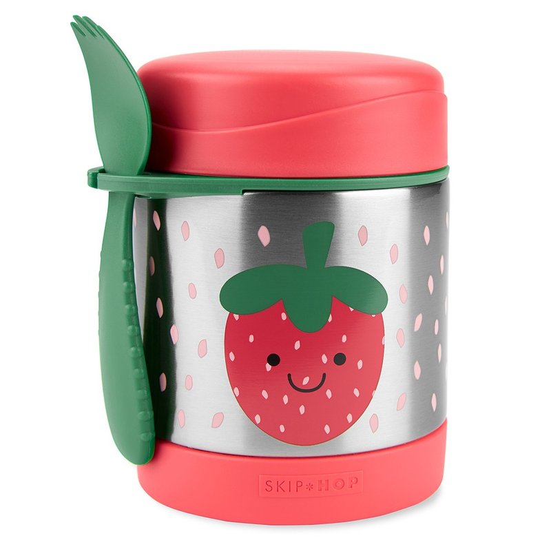 06 pote termico com talher skip hop spark style 325ml arco iris
