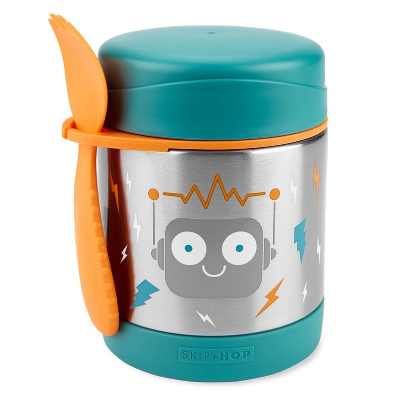09 pote termico com talher skip hop spark style 325ml arco iris