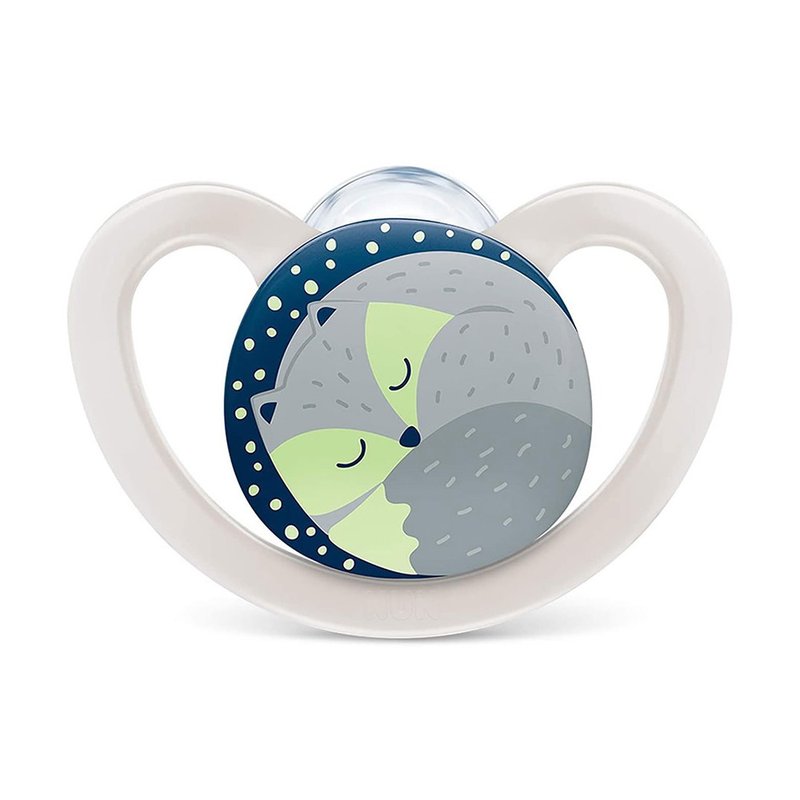 01 chupeta nuk space glow brilha no escuro 18m neutra